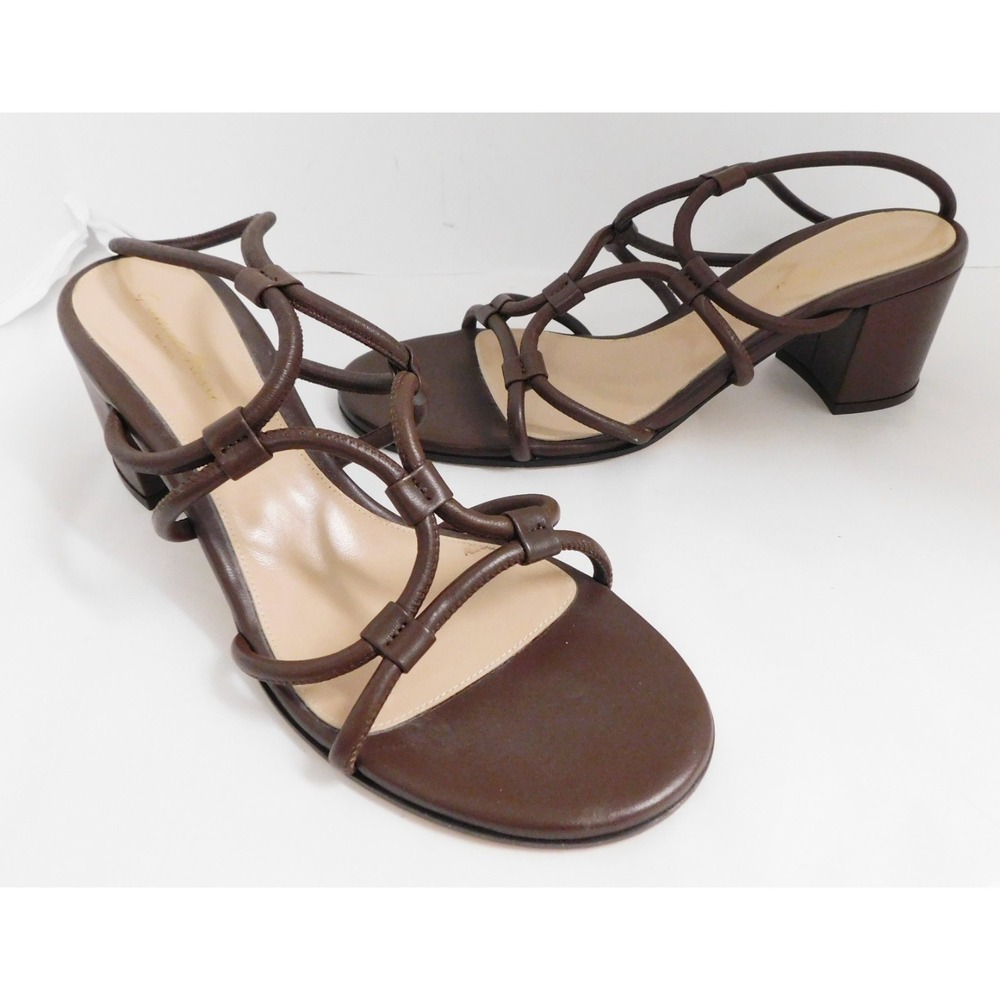 Gianvito Rossi Brown Leather Multi-Way Sandals Worn Once Size EU 41 US 10.5
